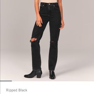 Abercrombie 90s ultra high rise straight jeans